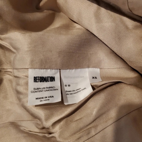 Reformation Sampson Blazer Pink Corduroy Womens Xs - Picture 6 of 6